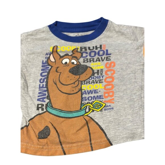Scooby-Doo Toddler Ringer T-Shirt – Cartoon Graphic Tee, Size 12M Cartoon Gray - Picture 3 of 5